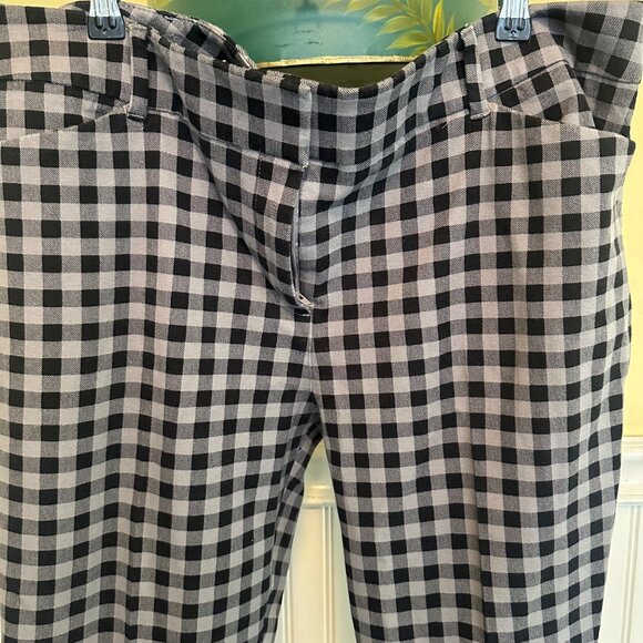 New York & Company Stretch Black & White Gingham Check Pants Size 18 - Picture 7 of 8